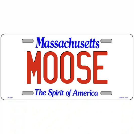Moose Massachusetts Metal Sign