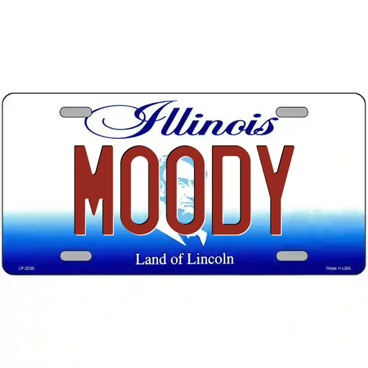 Moody Illinois Metal Sign