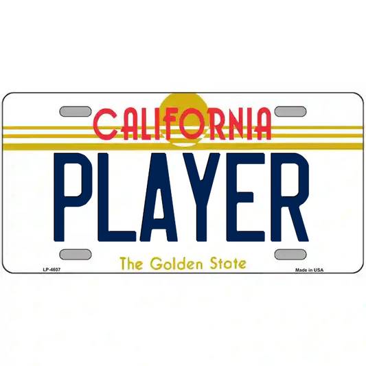 Player California Metal Sign