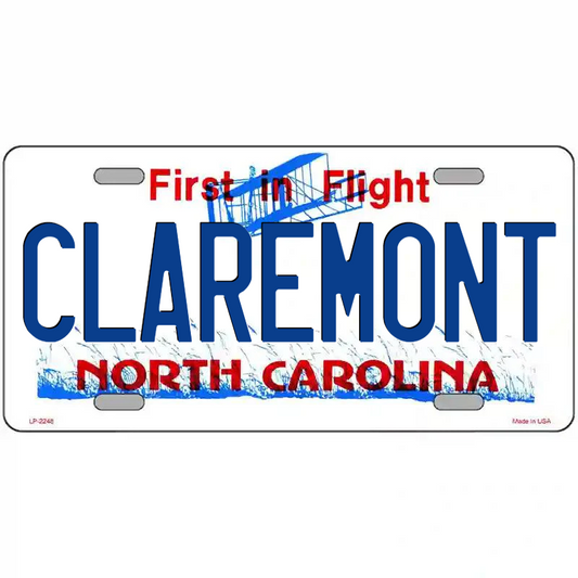 Claremont North Carolina Metal Sign