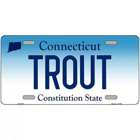 Trout Connecticut Metal Sign