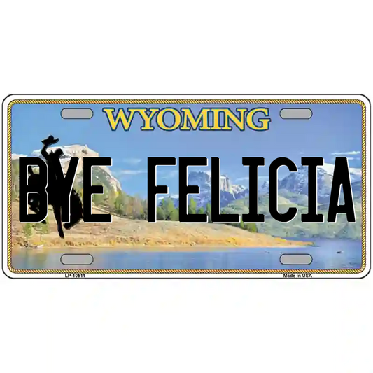 Bye Felicia Wyoming Metal Sign