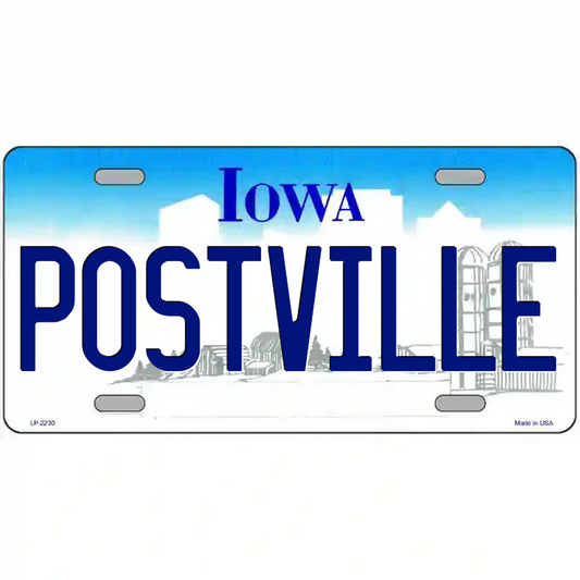 Postville Iowa Metal Sign