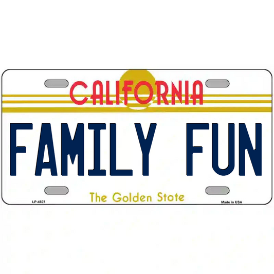Family Fun California Metal Sign