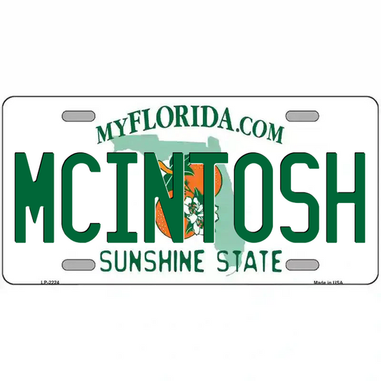McIntosh Florida Metal Sign