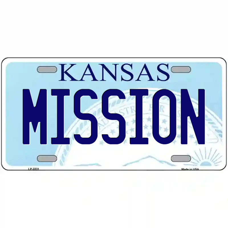 Mission Kansas Metal Sign