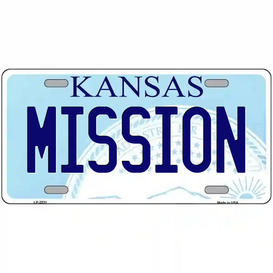 Mission Kansas Metal Sign