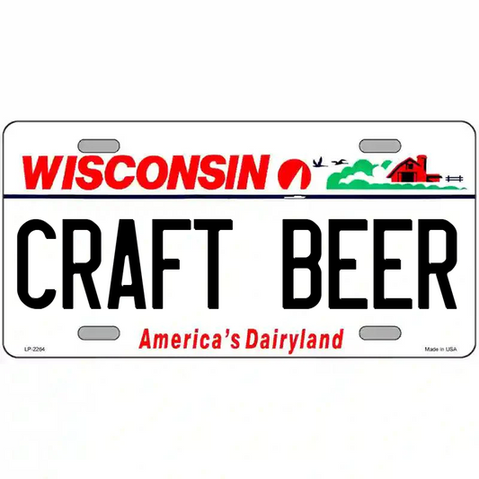 Craft Beer Wisconsin Metal Sign