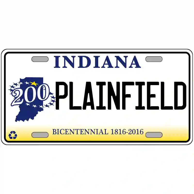 Plainfield Indiana Bicentennial Metal Sign