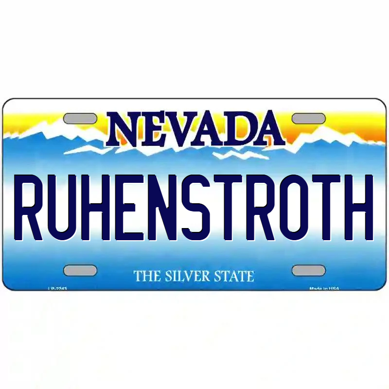 Ruhenstroth Nevada Metal Sign