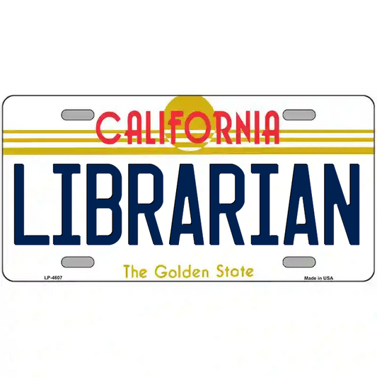 Librarian California Metal Sign