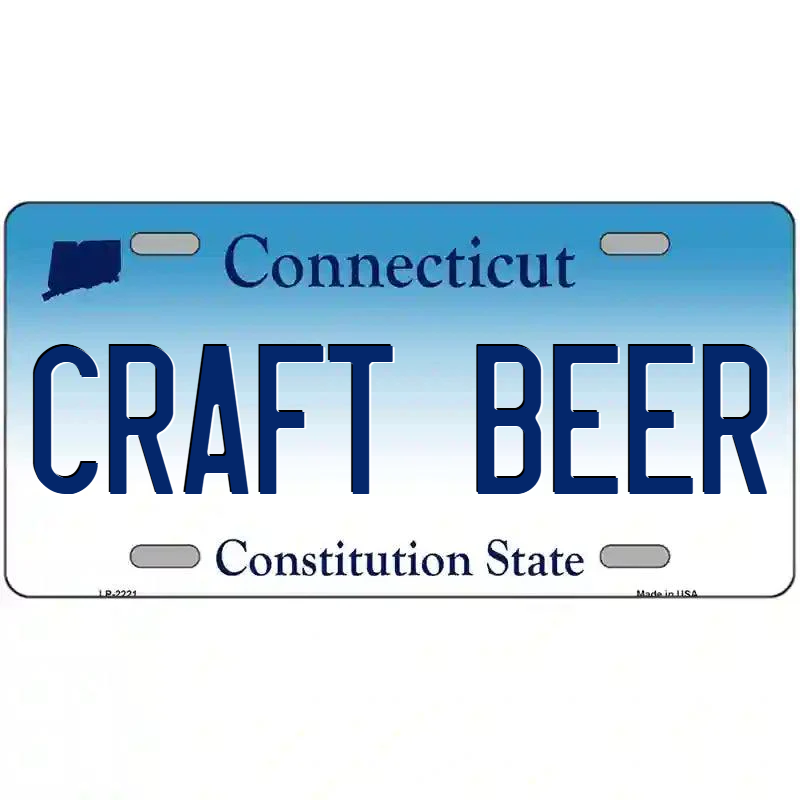 Craft Beer Connecticut Metal Sign