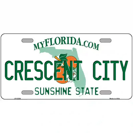 Crescent City Florida Metal Sign