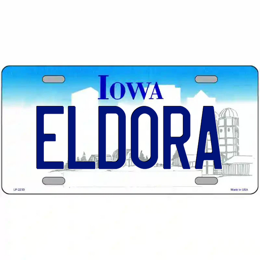 Eldora Iowa Metal Sign