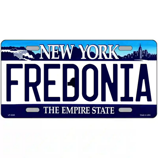 Fredonia New York Blue Metal Sign