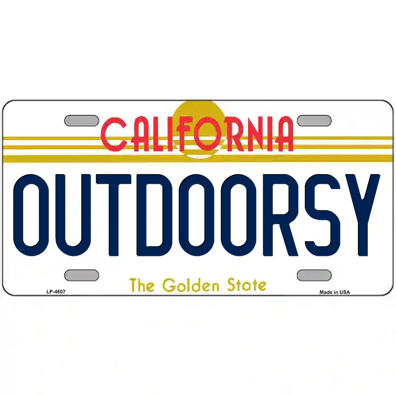 Outdoorsy California Metal Sign