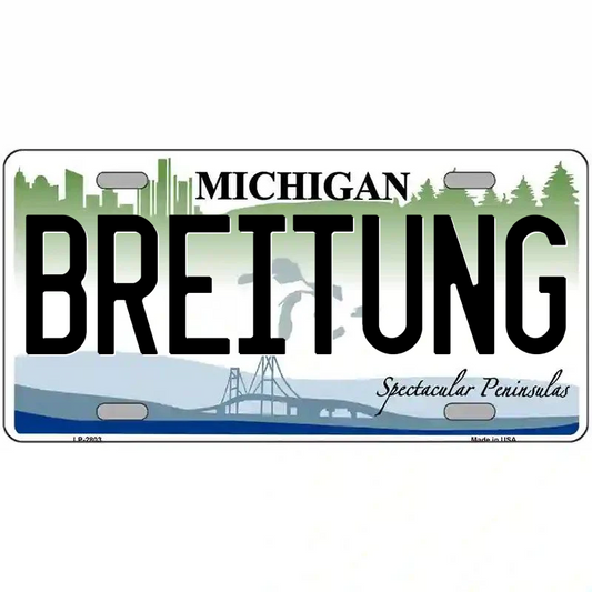 Breitung Michigan Metal Sign