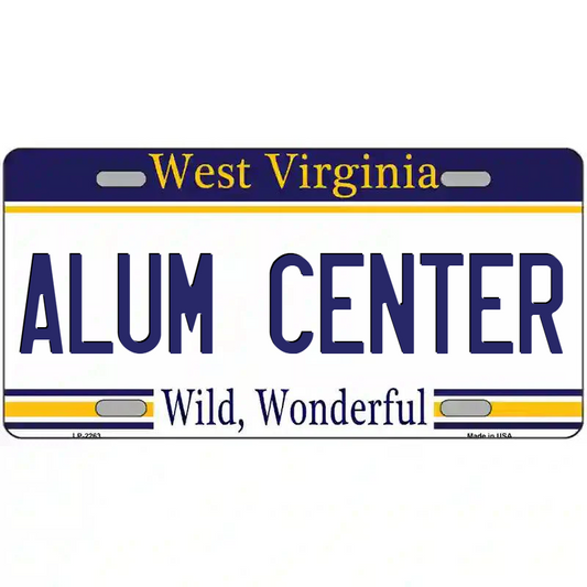 Alum Center West Virginia Metal Sign