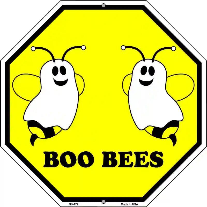 Boo Bees 12" Octagon Metal Sign