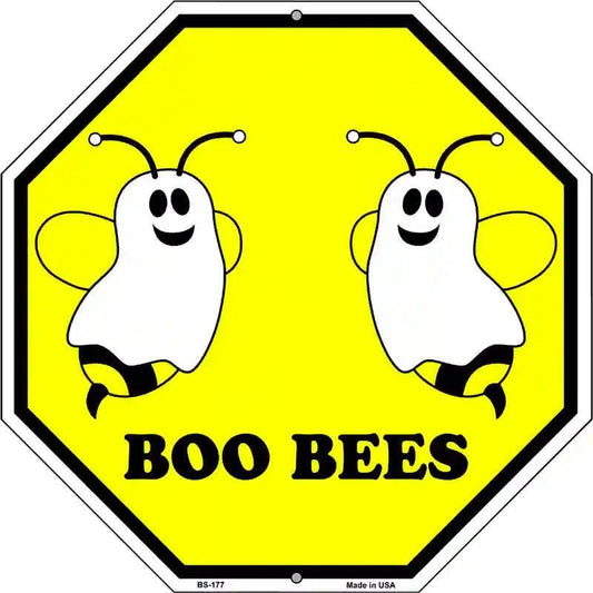 Boo Bees 12" Octagon Metal Sign