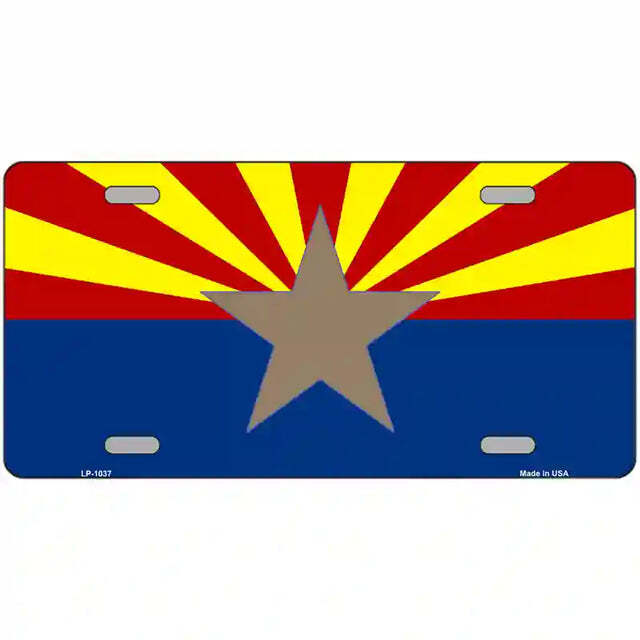 Arizona Big Star Flag Metal Sign
