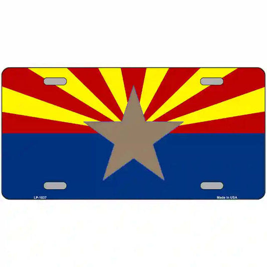 Arizona Big Star Flag Metal Sign