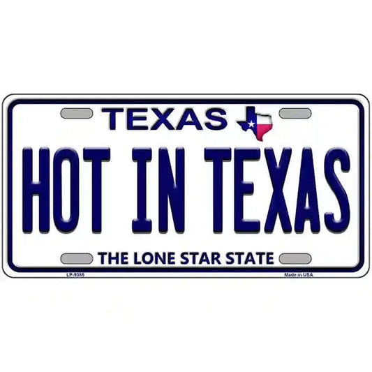 Hot in Texas Texas Metal Sign
