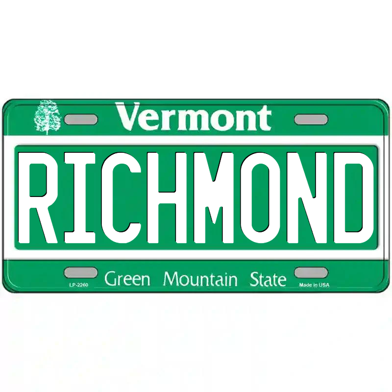 Richmond Vermont Metal Sign