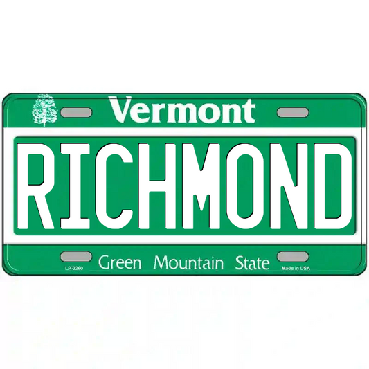 Richmond Vermont Metal Sign