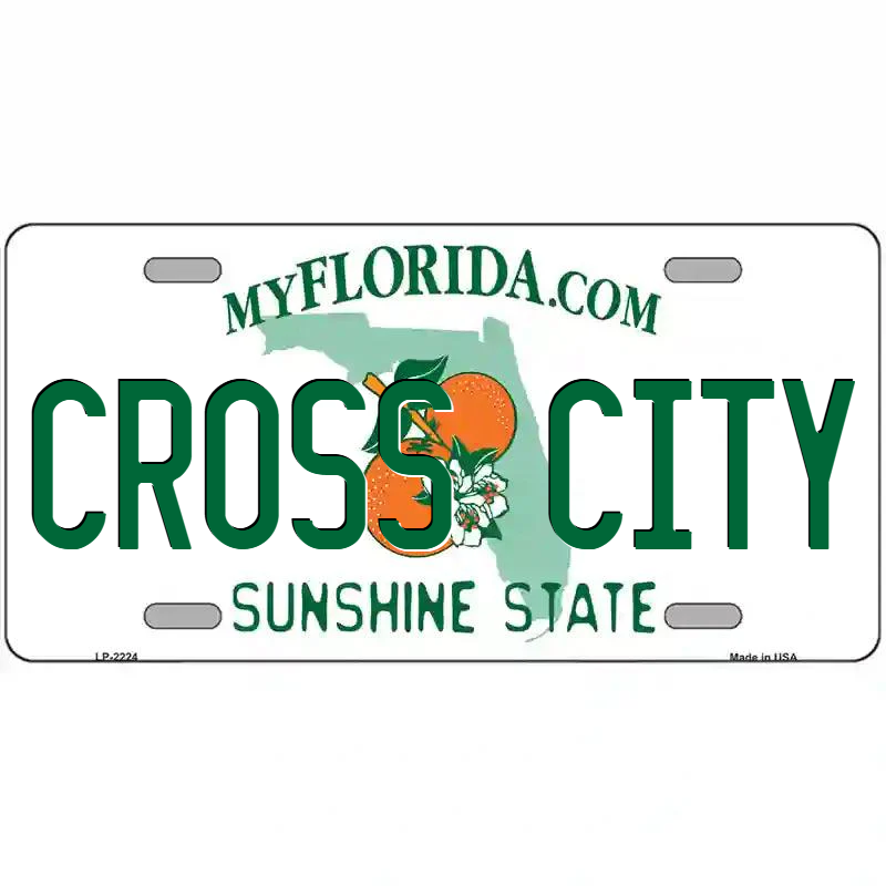 Cross City Florida Metal Sign