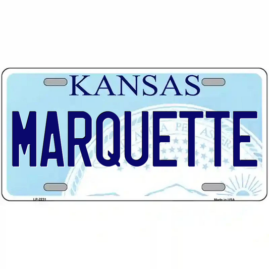 Marquette Kansas Metal Sign