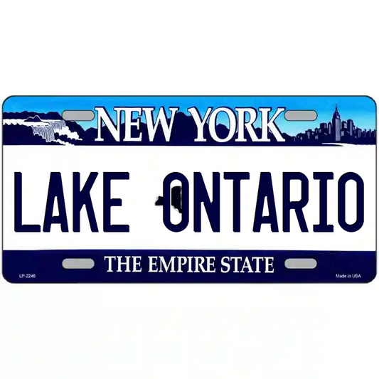 Lake Ontario New York Blue Metal Sign