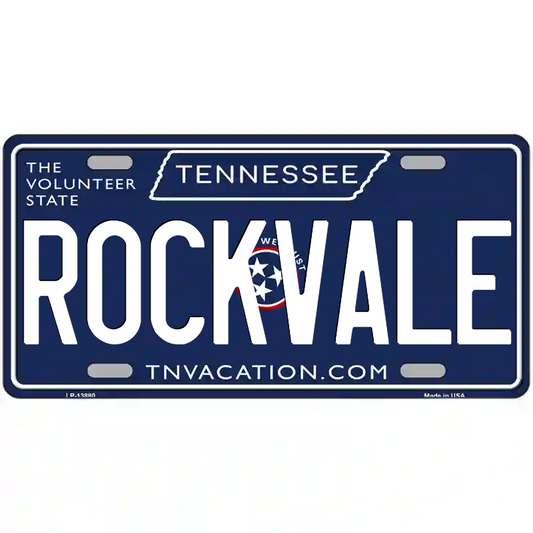 Rockvale Tennessee Blue Metal Sign