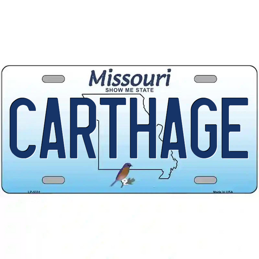 Carthage Missouri Metal Sign