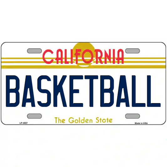 Basketball California Metal Sign