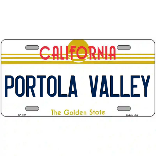 Portola Valley California Metal Sign