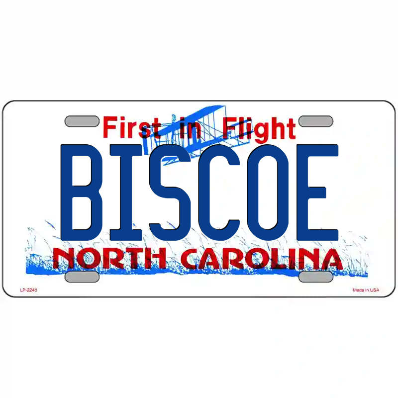 Biscoe North Carolina Metal Sign