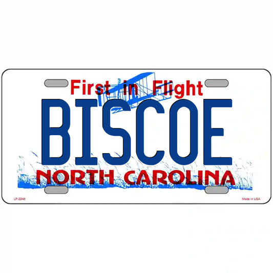 Biscoe North Carolina Metal Sign