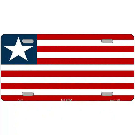 Liberia Flag Metal Sign