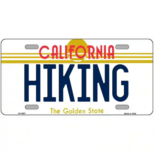Hiking California Metal Sign