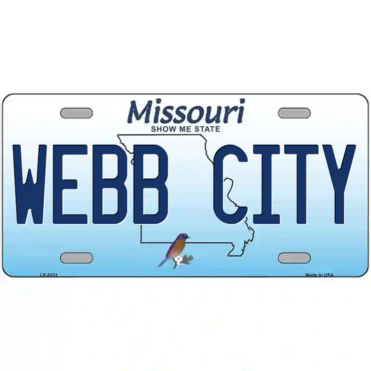 Webb City Missouri Metal Sign