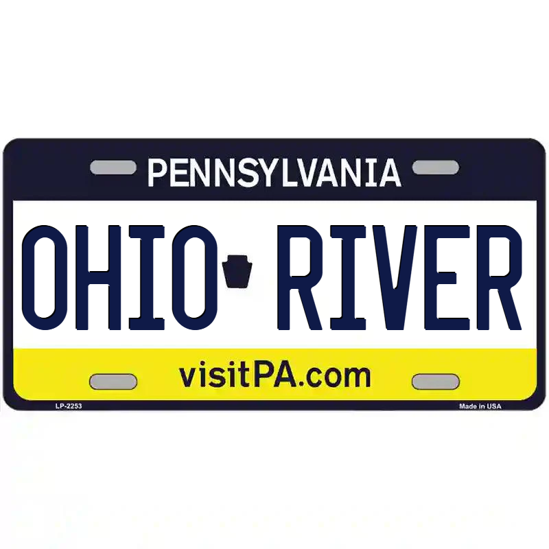 Ohio River Pennsylvania Metal Sign