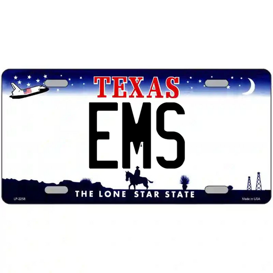 EMS Texas Metal Sign