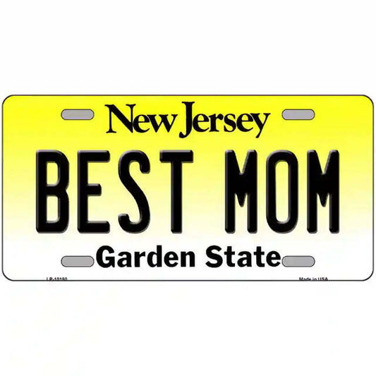 Best Mom New Jersey Metal Sign