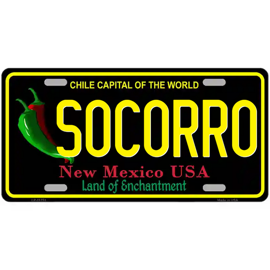 Socorro New Mexico Black Metal Sign