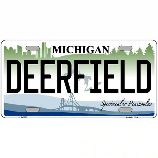 Deerfield Michigan Metal Sign