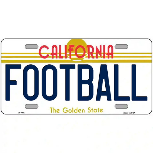 Football California Metal Sign
