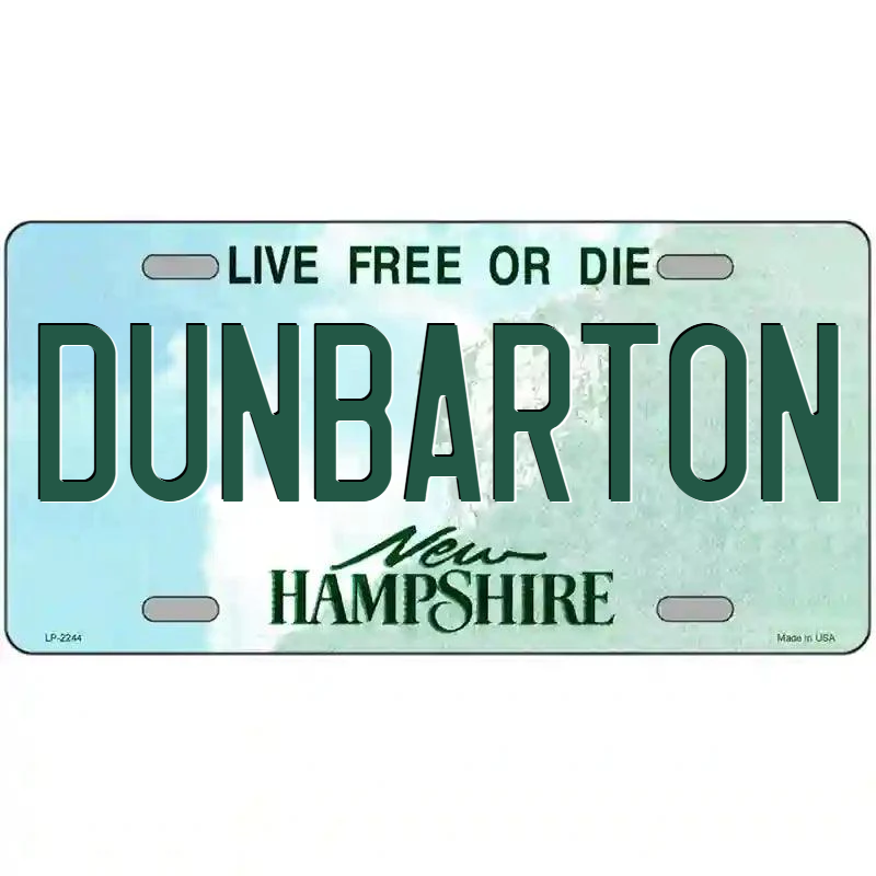 Dunbarton New Hampshire Metal Sign