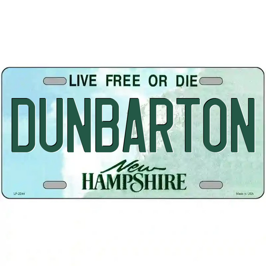 Dunbarton New Hampshire Metal Sign