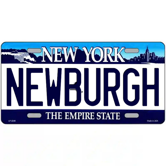 Newburgh New York Blue Metal Sign